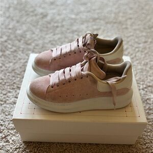 Women's Alexander McQueen Pink Suede Sneakers size 37